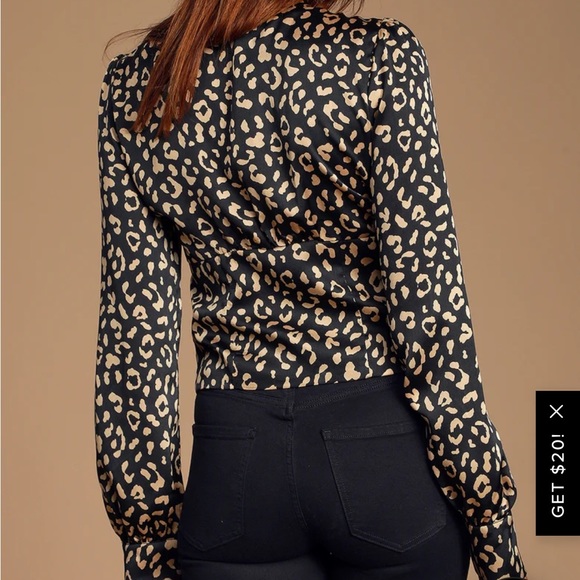 Lulus leopard print blouse - Picture 3 of 7